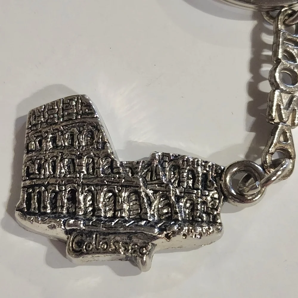 VTG Keychain Keyring Key FOB Roma Rome Italy Coliseum